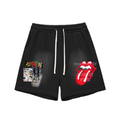 Sun Fade Raw Edge Cotton Shorts