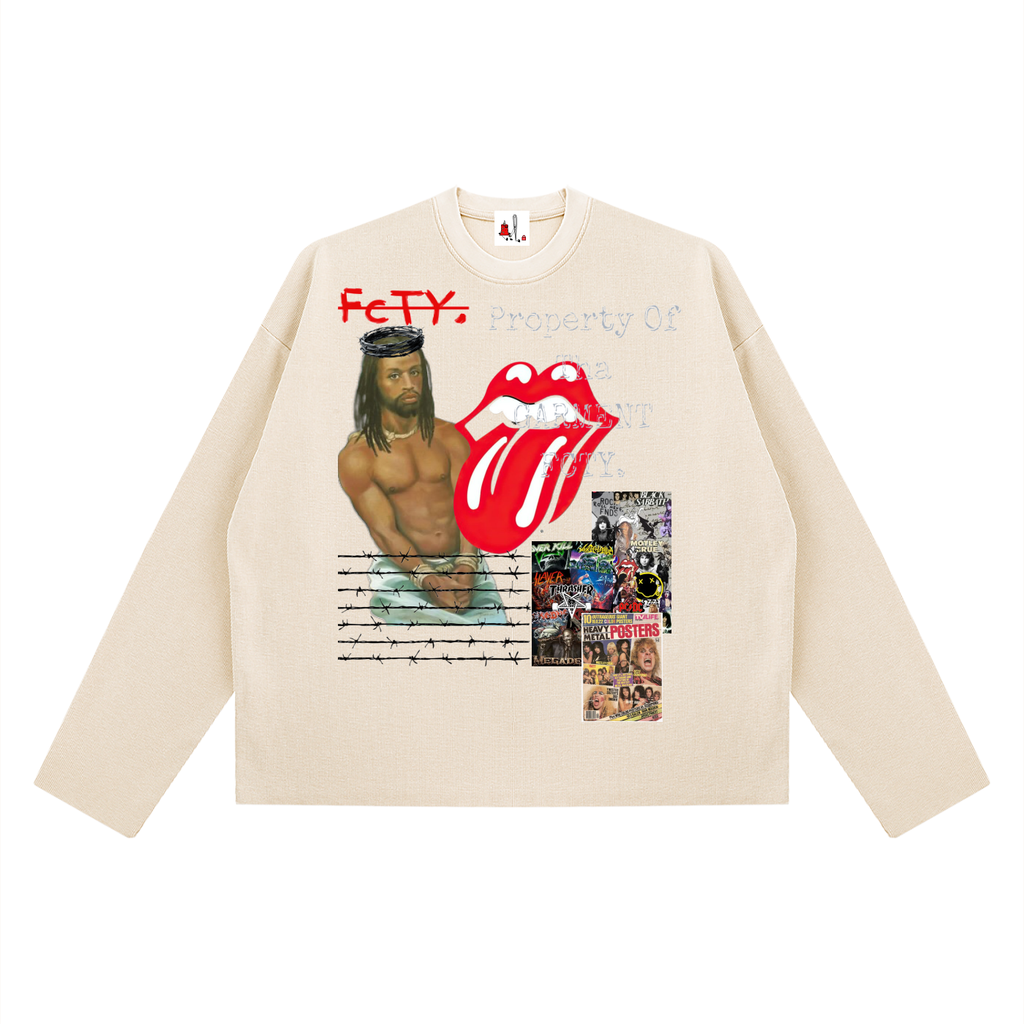 Unisex Vintage Wash Boxy  Waffle Raw Edge T-Shirt