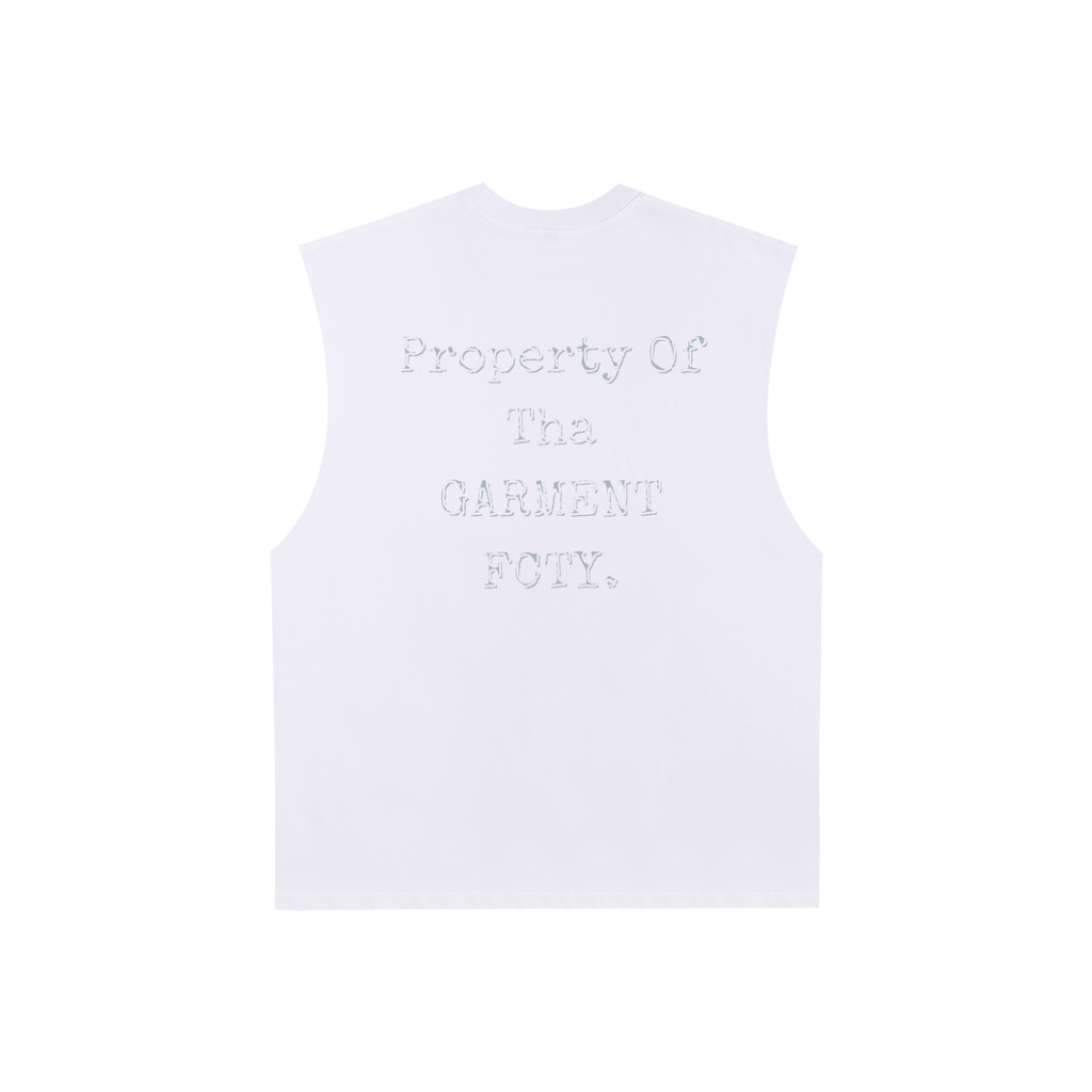Raw Edge Cotton Tank Top