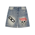 Bloody Font Denim Jorts