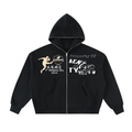Fleeced Full-Zip Boxy Hoodie