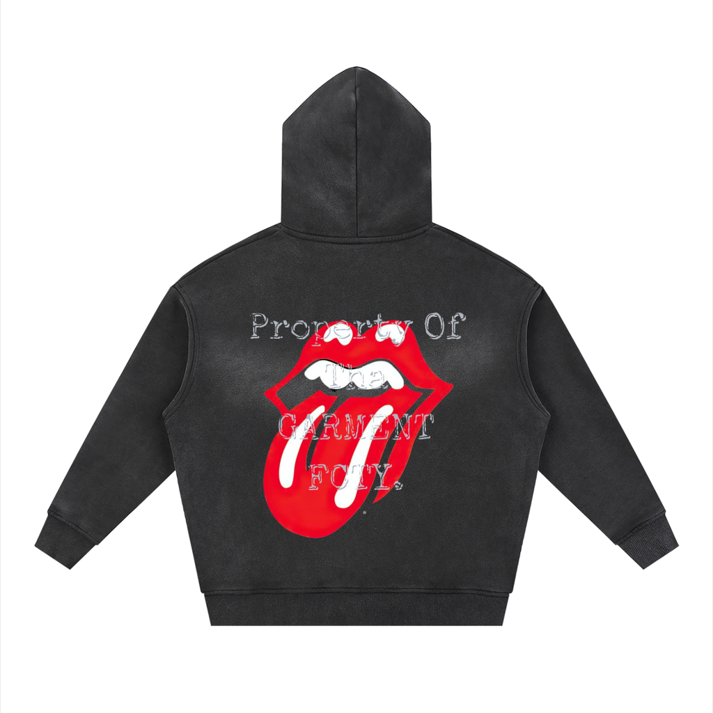 Sunfade Two-way Zipper Boxy Fleece Hoodie