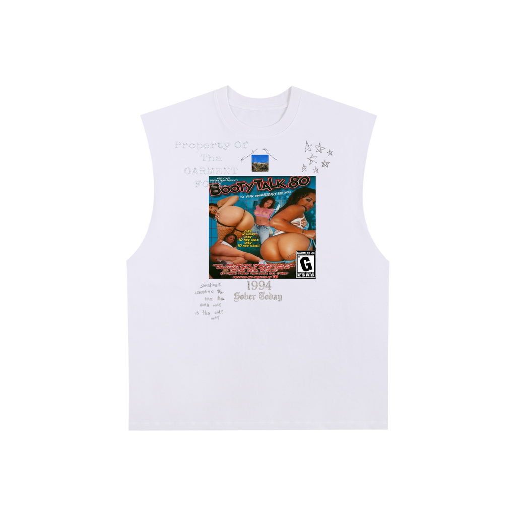 Raw Edge Cotton Tank Top